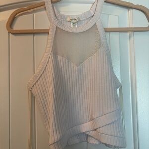 Bozollo White Cropped Tank